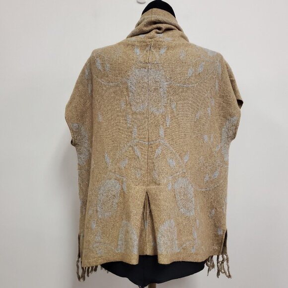 Angel Of The North Anthropologie Cashmere Icebloom Metallic Cardigan Size S Boho - Picture 2 of 12